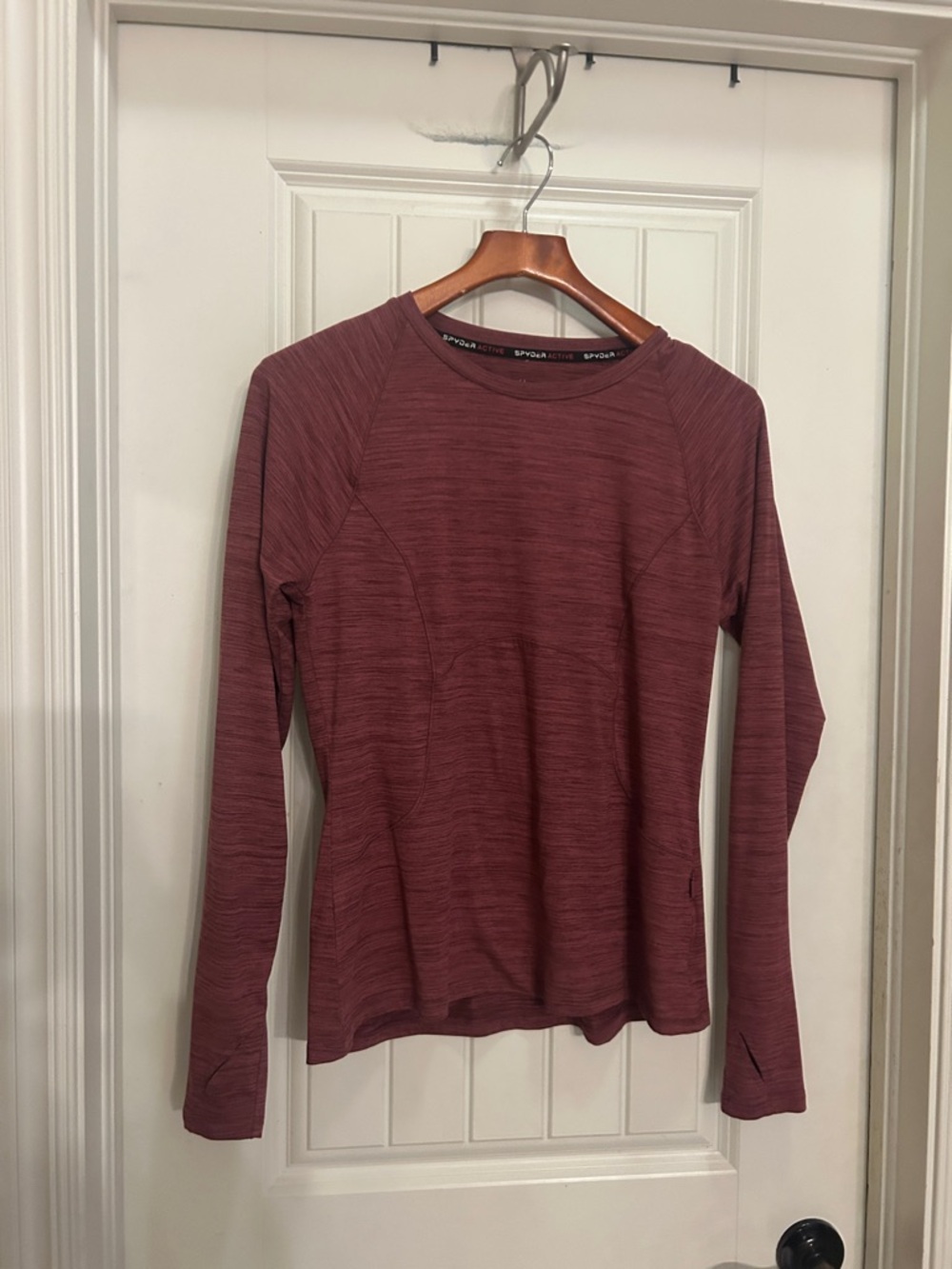 Spyder Long Sleeve workout M shirt   - Dark pink